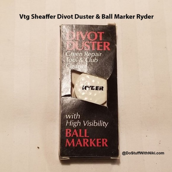 Vtg Old new stock Sheaffer Divot Duster & Ball Marker Ryder promo - Picture 1 of 6